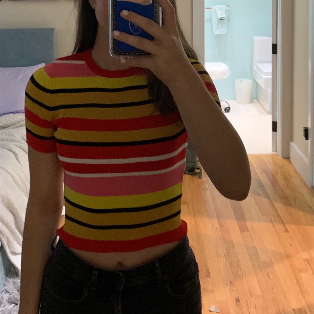 Zara knit t-shirt top